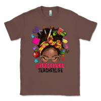 Chestnut preschool teacher life afro messy bun Classic Tee - NancyCooperArtShop