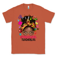 Copper preschool teacher life afro messy bun Classic Tee - NancyCooperArtShop