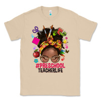 Mushroom preschool teacher life afro messy bun Classic Tee - NancyCooperArtShop