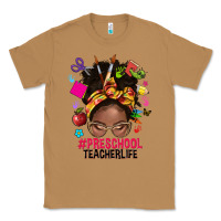 Toasted Coconut preschool teacher life afro messy bun Classic Tee - NancyCooperArtShop