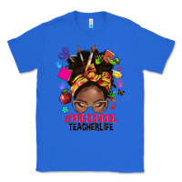 True Royal preschool teacher life afro messy bun Classic Tee - NancyCooperArtShop