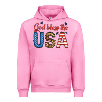 Fuchsia Pink god bless the usa Urban Hoodie - BundleAndBundleShop