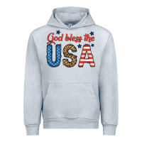 Heather Grey god bless the usa Urban Hoodie - BundleAndBundleShop