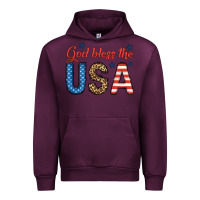 Mauve Wine god bless the usa Urban Hoodie - BundleAndBundleShop