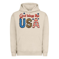 Pigment French Oak god bless the usa Urban Hoodie - BundleAndBundleShop