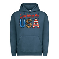 Pigment Midnight Navy god bless the usa Urban Hoodie - BundleAndBundleShop