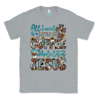 Heather Grey all i need is a little bit of coffee and o whole lot of jesus Classic Tee - JahusDesignShop
