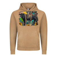 Vintage Camel black angus bull with aztec and farm background Vintage Hoodie - RanaPortraitStore