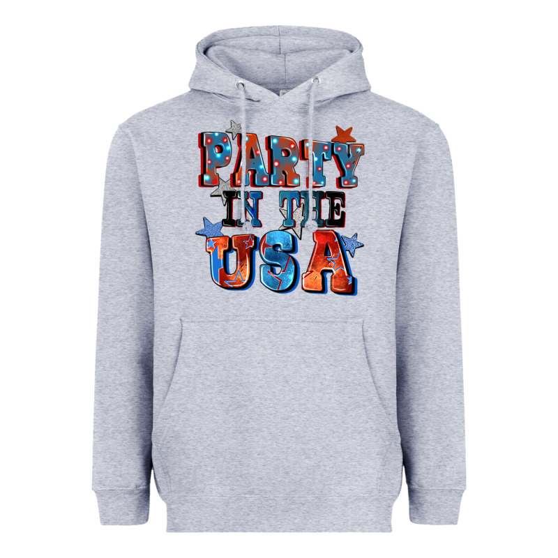 Party In The Usa 4th Of July Heavyweight Hoodie by CowGirlArtShop | Teevron