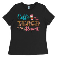Black coffee teach repeat Ladies Tee - BundleAndBundleShop