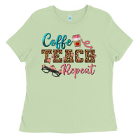 Matcha coffee teach repeat Ladies Tee - BundleAndBundleShop