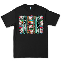 Black baseball serape cowhide turquoise leopard glitter  brushstrokes Premium Tee - Artiststas