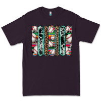 Plum baseball serape cowhide turquoise leopard glitter  brushstrokes Premium Tee - Artiststas