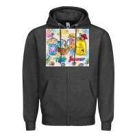 Charcoal Heather hello summer coffee cups Zipper Hoodie - TumblerDesignByShophia