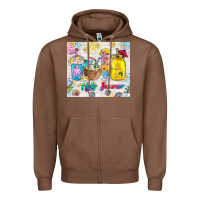 Chestnut hello summer coffee cups Zipper Hoodie - TumblerDesignByShophia