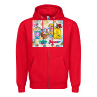 Red hello summer coffee cups Zipper Hoodie - TumblerDesignByShophia