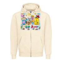Sandshell hello summer coffee cups Zipper Hoodie - TumblerDesignByShophia