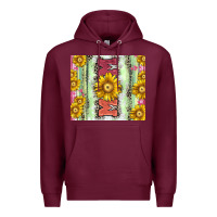 Burgundy Mom leopard Premium Hoodie - CowGirlArtShop