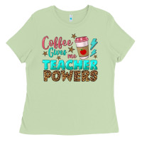 Matcha coffee gives me teacher powers Ladies Tee - BundleAndBundleShop