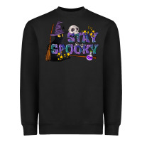 Black Stay Spooky With Black Cat Heavyweight Sweatshirt - LillyAllenDesigns