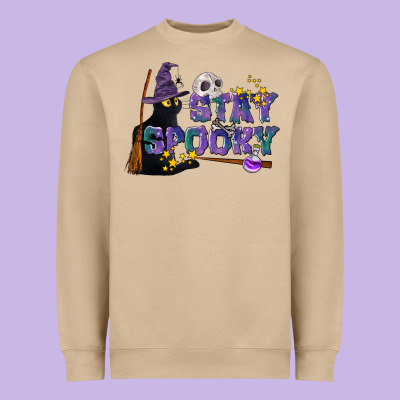 Stay Spooky With Black Cat Heavyweight Sweatshirt Designed By Lillyallendesigns