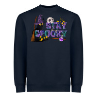 Navy Stay Spooky With Black Cat Heavyweight Sweatshirt - LillyAllenDesigns