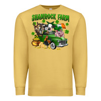 Antique Gold Shamrock farm Premium Sweatshirt - CowGirlArtShop
