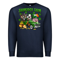 Navy Shamrock farm Premium Sweatshirt - CowGirlArtShop