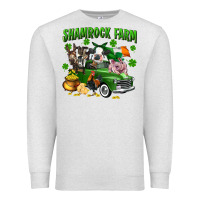 Oatmeal Heather Shamrock farm Premium Sweatshirt - CowGirlArtShop