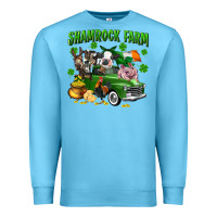 Ocean Blue Shamrock farm Premium Sweatshirt - CowGirlArtShop