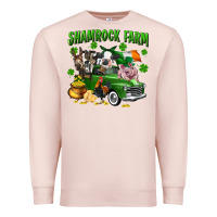 Pale Pink Shamrock farm Premium Sweatshirt - CowGirlArtShop