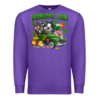 Purple Shamrock farm Premium Sweatshirt - CowGirlArtShop