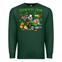 Sports Green Shamrock farm Premium Sweatshirt - CowGirlArtShop