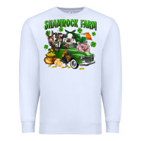 White Shamrock farm Premium Sweatshirt - CowGirlArtShop