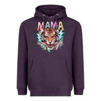 Plum Mama tiger lightning bolt Heavyweight Hoodie - HowdyJamesFarm