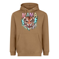Toasted Coconut Mama tiger lightning bolt Heavyweight Hoodie - HowdyJamesFarm