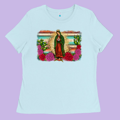 Western Our Lady Of Guadalupe Ladies Tee Designed By Jahusdesignshop