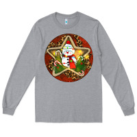 Heather Grey Snowman Christmas Long Sleeve Tee - RanaPortraitStore