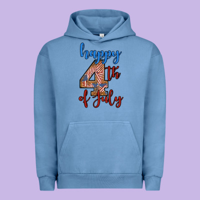 Happy 4th Of July Urban Hoodie Designed By Bundleandbundleshop