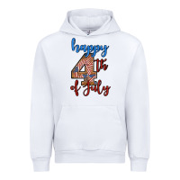 White happy 4th of july Urban Hoodie - BundleAndBundleShop