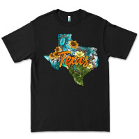Black western texas map Premium Tee - AdoDesignShop