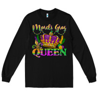 Black mardi gras queen Long Sleeve Tee - LillyAllenDesigns