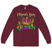 Burgundy mardi gras queen Long Sleeve Tee - LillyAllenDesigns