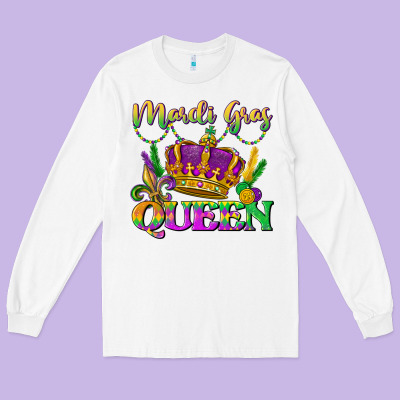 Mardi Gras Queen Long Sleeve Tee Designed By Lillyallendesigns