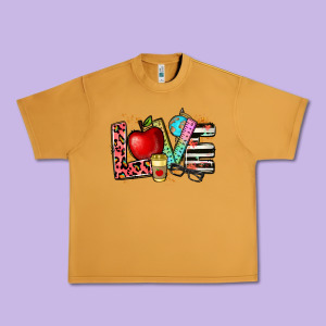 Love Teacher Urban Heavy Tee Designed By Nancycooperartshop
