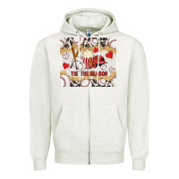 Oatmeal Heather tis' the season with cowhide tumbler tbs Zipper Hoodie - TumblerDesignByShophia