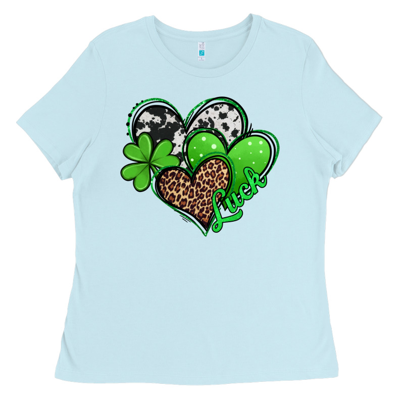 St Patricks Day Hearts Ladies Tee by Jasminsmagicworld | Teevron