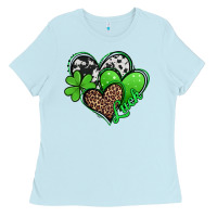 Baby Blue st patricks day hearts Ladies Tee - Jasminsmagicworld