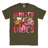 Army Green pink winter vibes Classic Tee - MaliasSmallBusiness