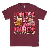 Burgundy pink winter vibes Classic Tee - MaliasSmallBusiness
